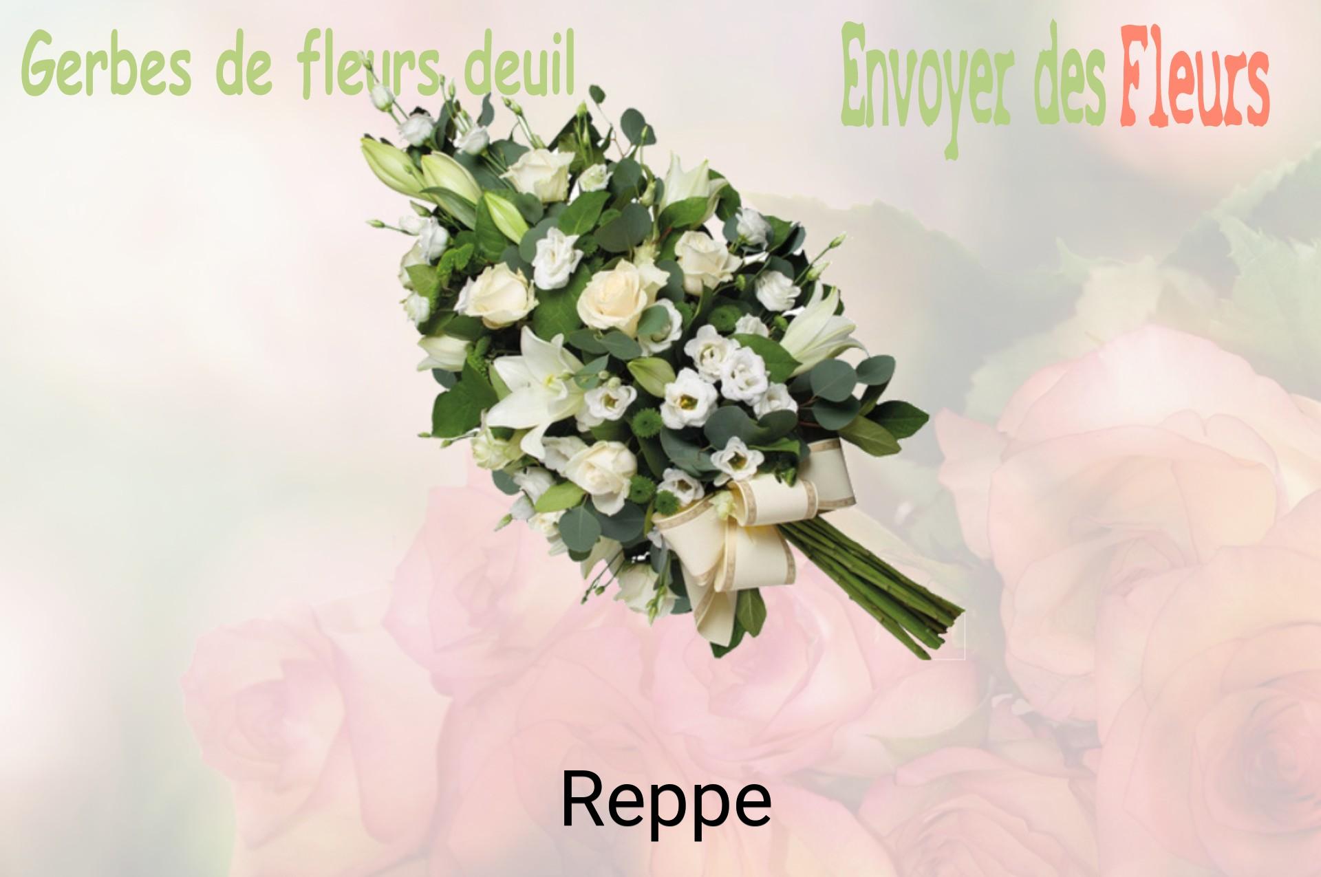Gerbe de fleurs de deuil livrée à Reppe